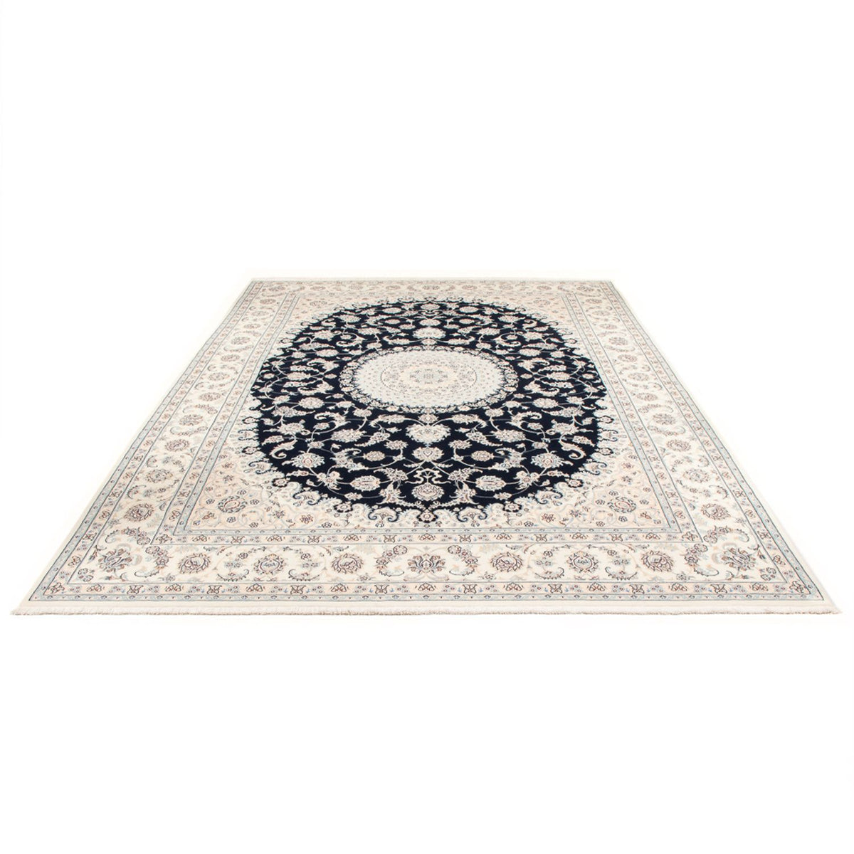 Tapis persan - Nain - Premium - 352 x 247 cm - bleu foncé