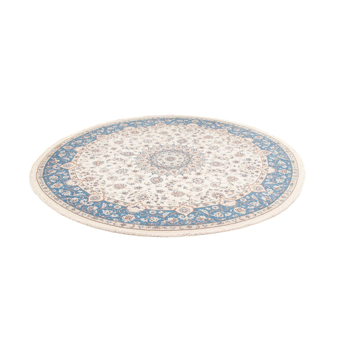 Tapis persan - Nain ronde  - 200 x 200 cm - crème