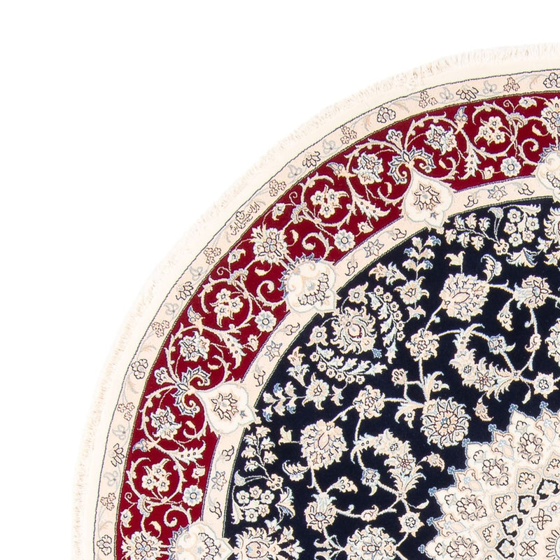Tapis persan - Nain ronde  - 200 x 200 cm - bleu foncé