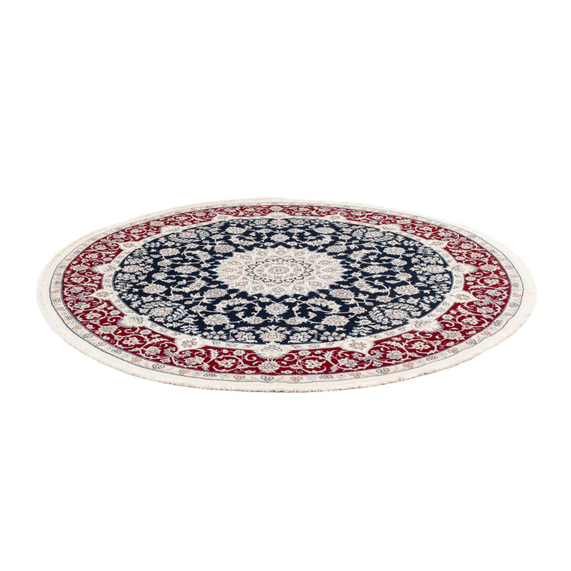 Tapis persan - Nain ronde  - 200 x 200 cm - bleu foncé