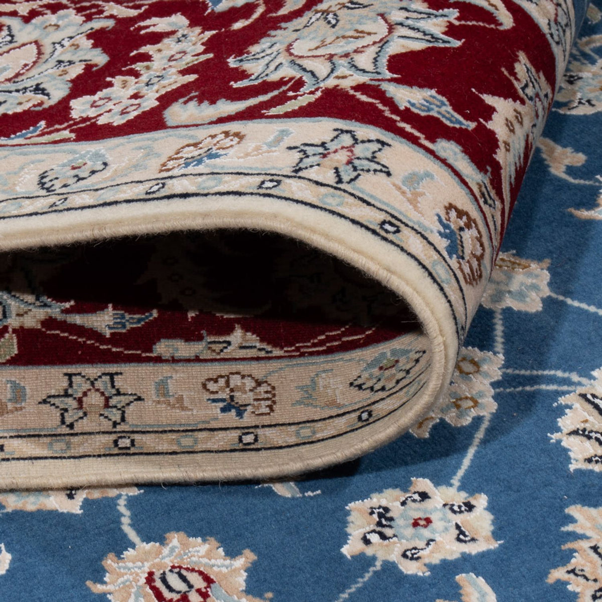 Tapis persan - Nain - 244 x 171 cm - bleu