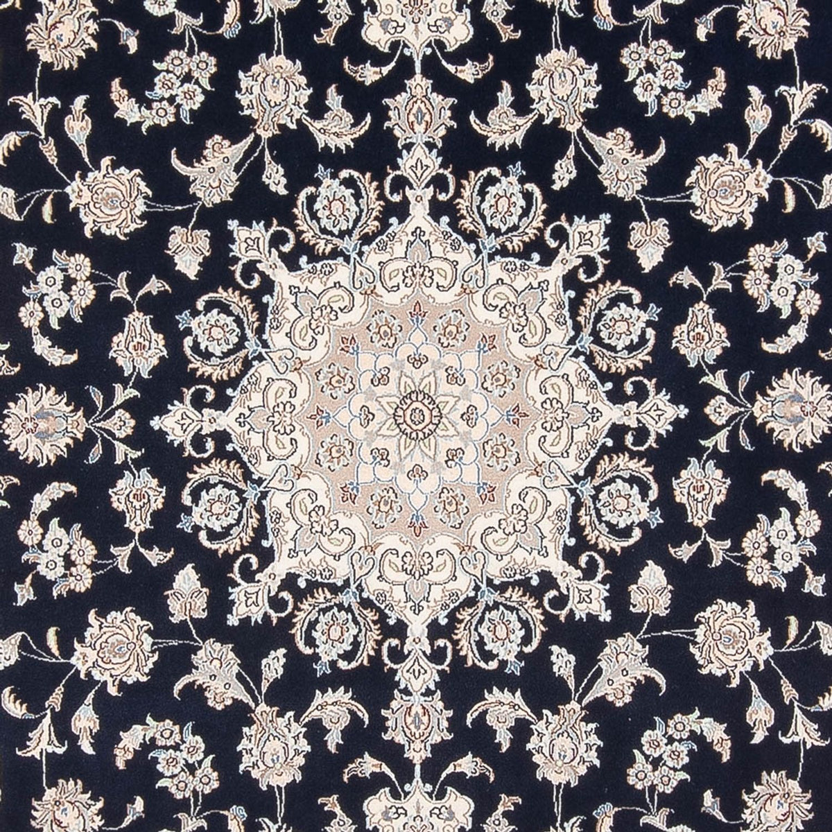 Tapis persan - Nain - Premium - 298 x 200 cm - bleu foncé