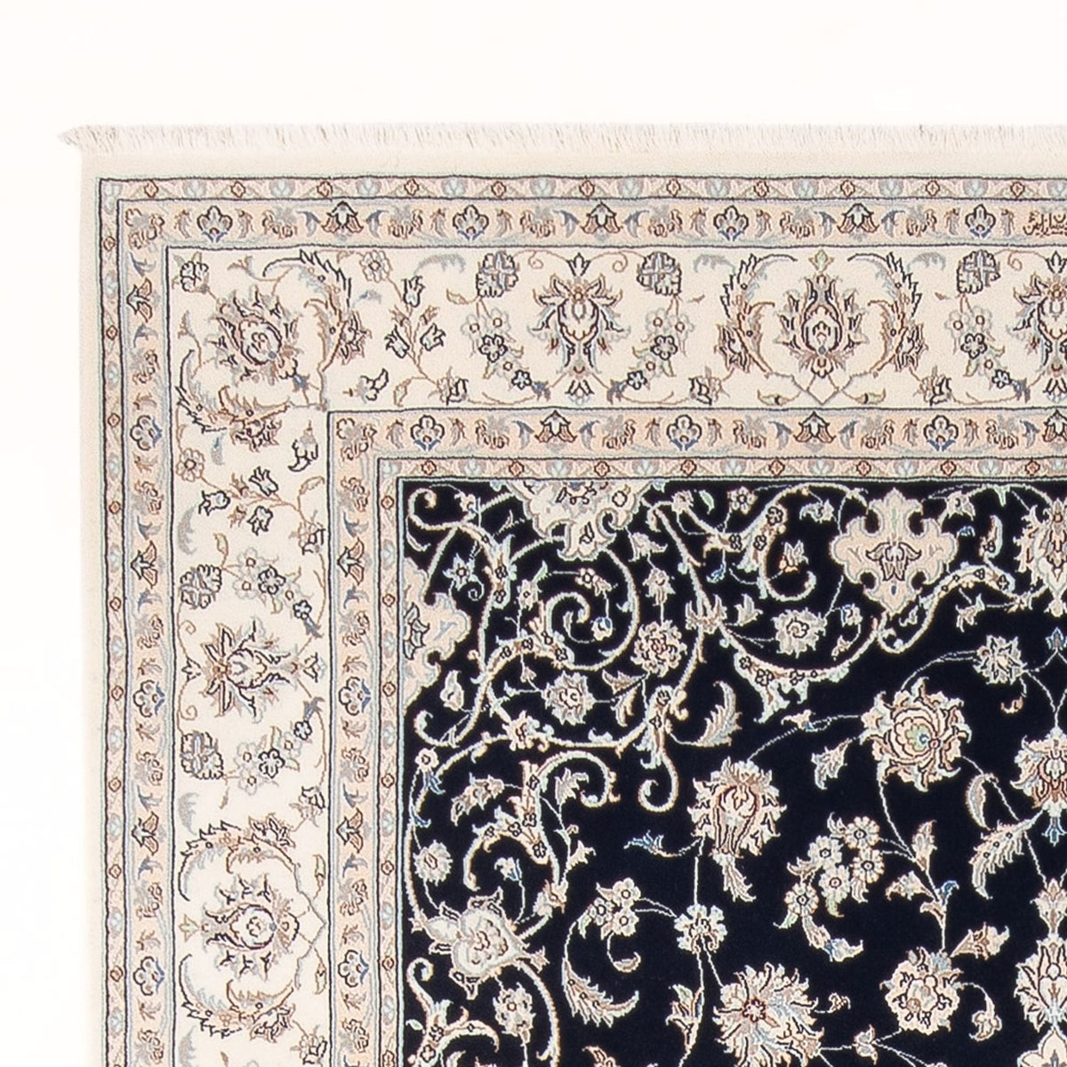 Tapis persan - Nain - Premium - 298 x 200 cm - bleu foncé