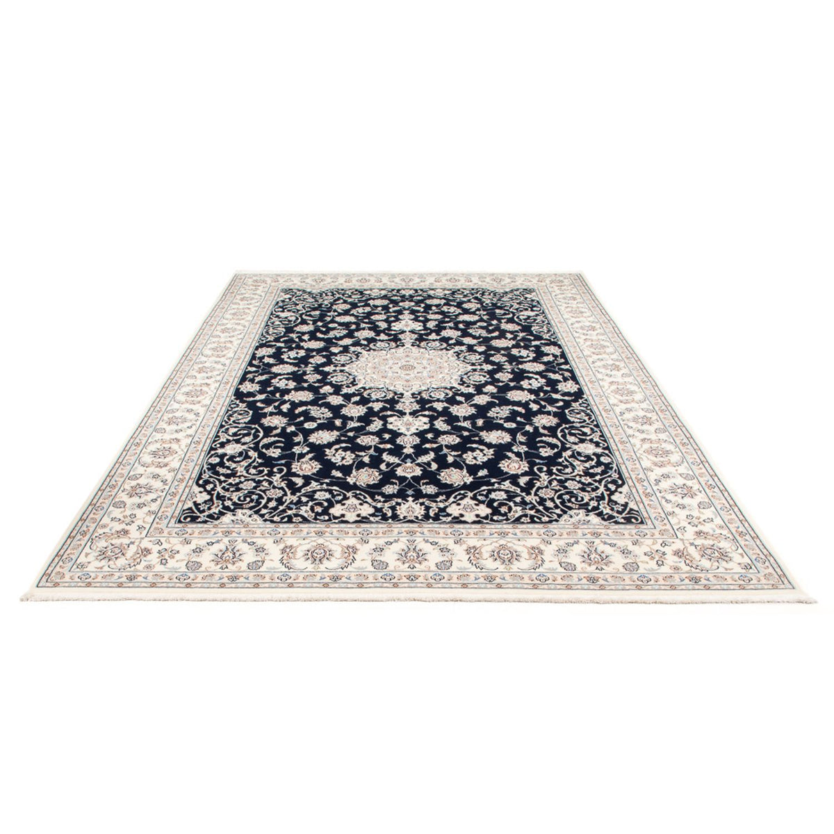 Tapis persan - Nain - Premium - 298 x 200 cm - bleu foncé