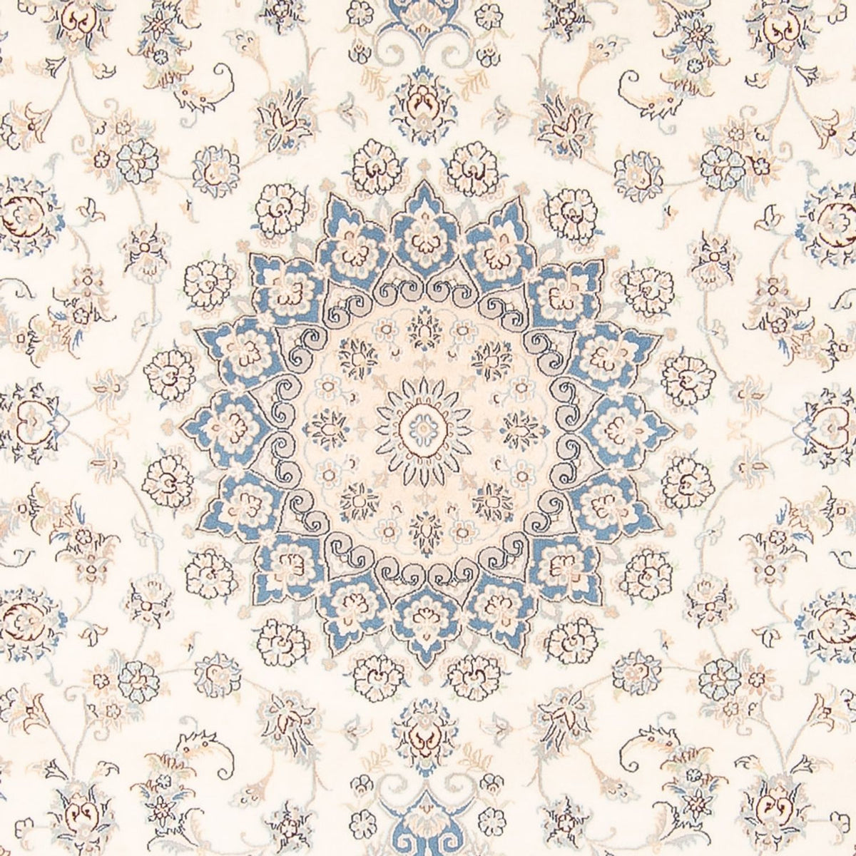 Tapis persan - Nain - 258 x 224 cm - crème