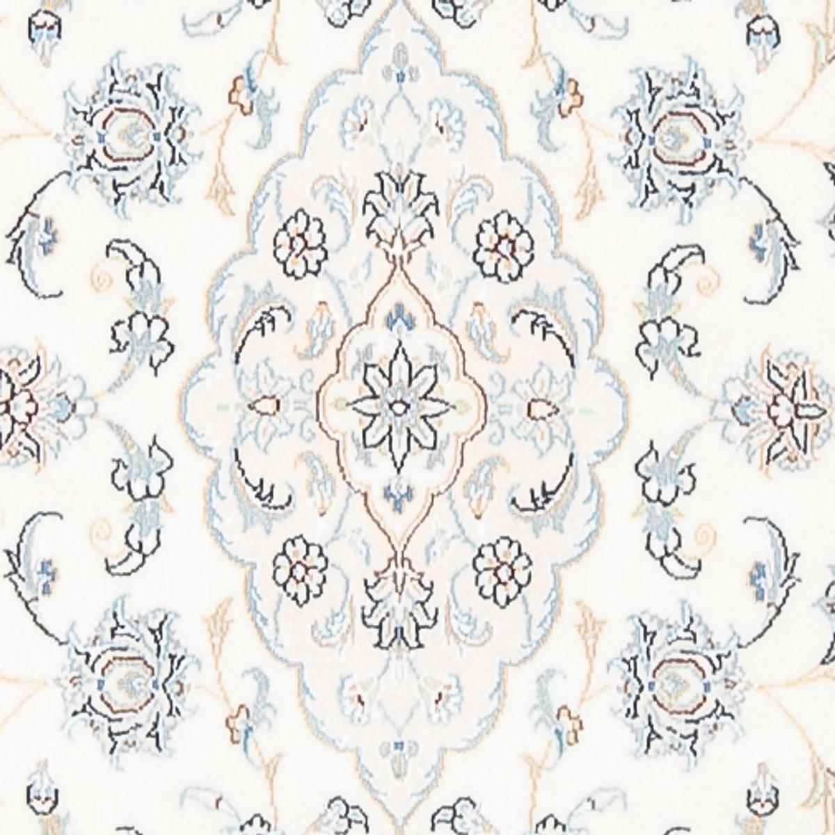 Tapis de couloir Tapis persan - Nain - Premium - 350 x 87 cm - crème