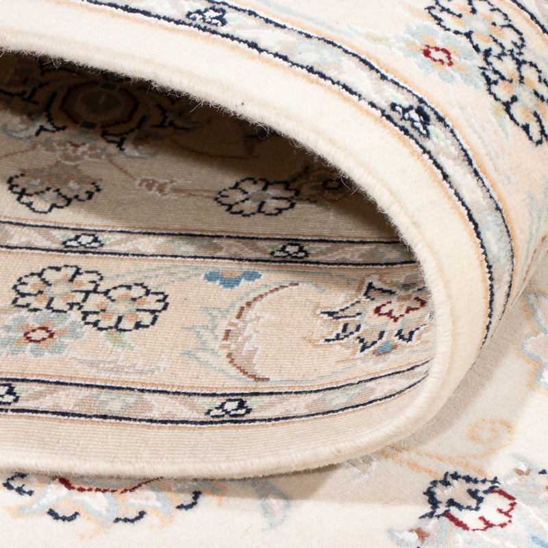 Tapis de couloir Tapis persan - Nain - Premium - 350 x 87 cm - crème