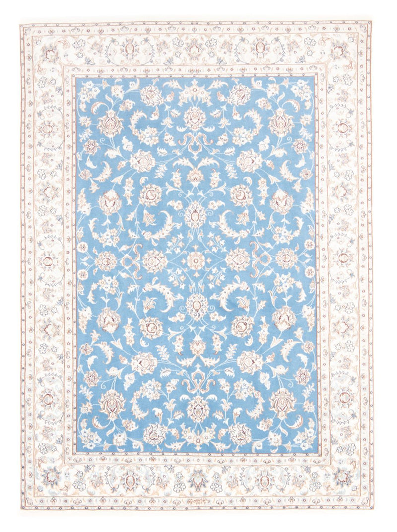 Tapis persan - Nain - Royal - 210 x 149 cm - bleu clair