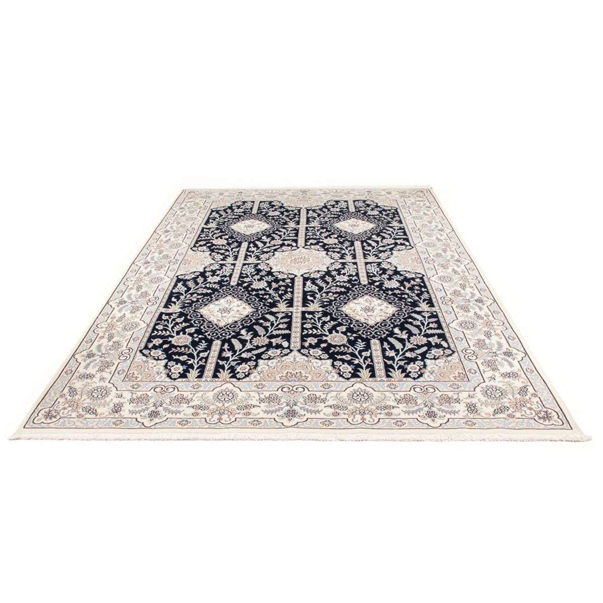 Tapis persan - Nain - Premium - 294 x 196 cm - bleu foncé