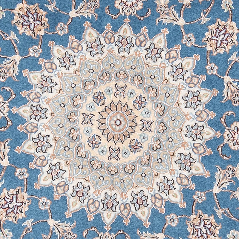 Tapis persan - Nain - Premium ronde  - 154 x 151 cm - bleu
