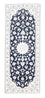 Tapis de couloir Tapis persan - Nain - Royal - 197 x 80 cm - bleu foncé
