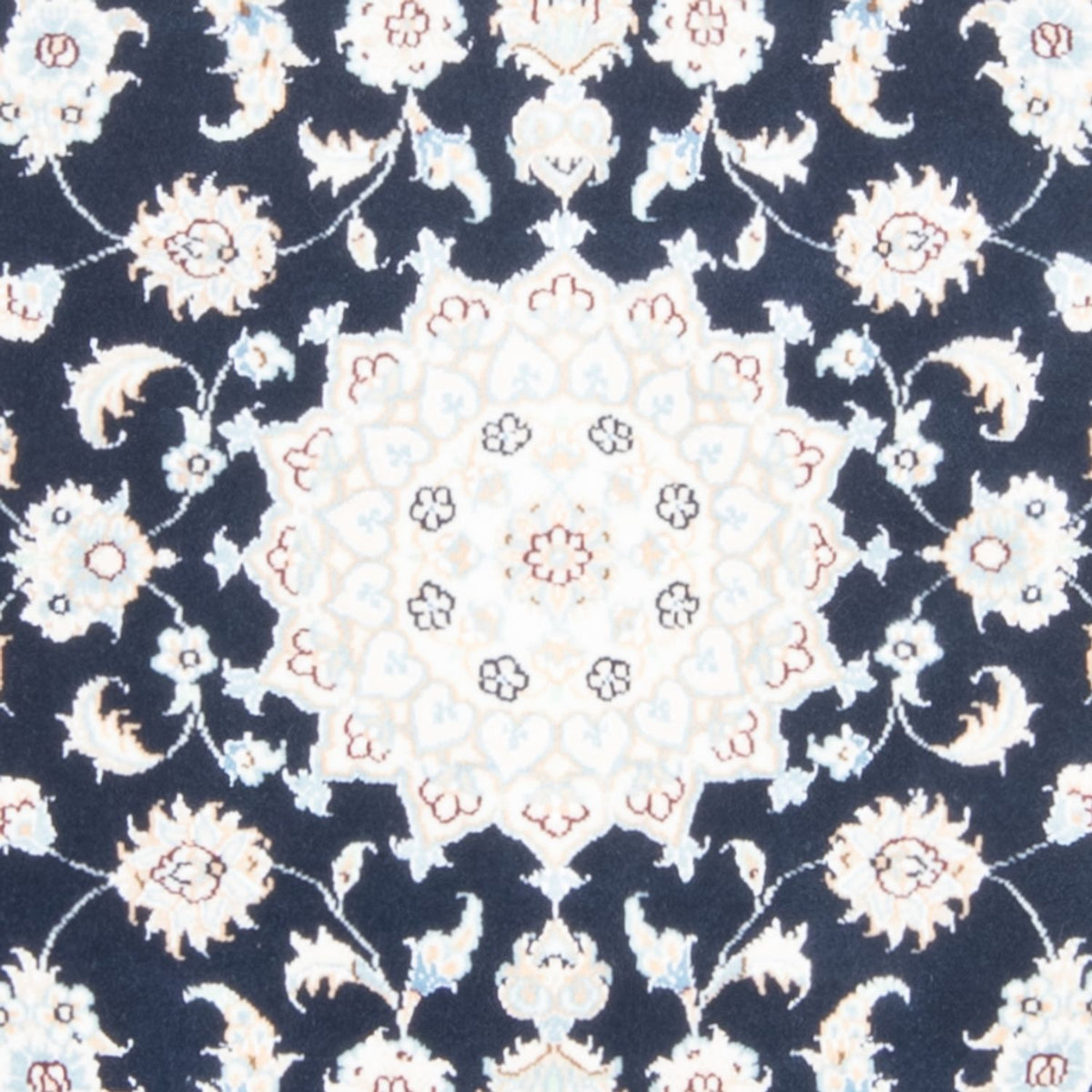 Tapis de couloir Tapis persan - Nain - Royal - 197 x 80 cm - bleu foncé