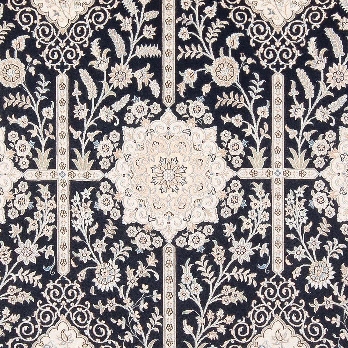 Tapis persan - Nain - Premium - 295 x 200 cm - bleu foncé