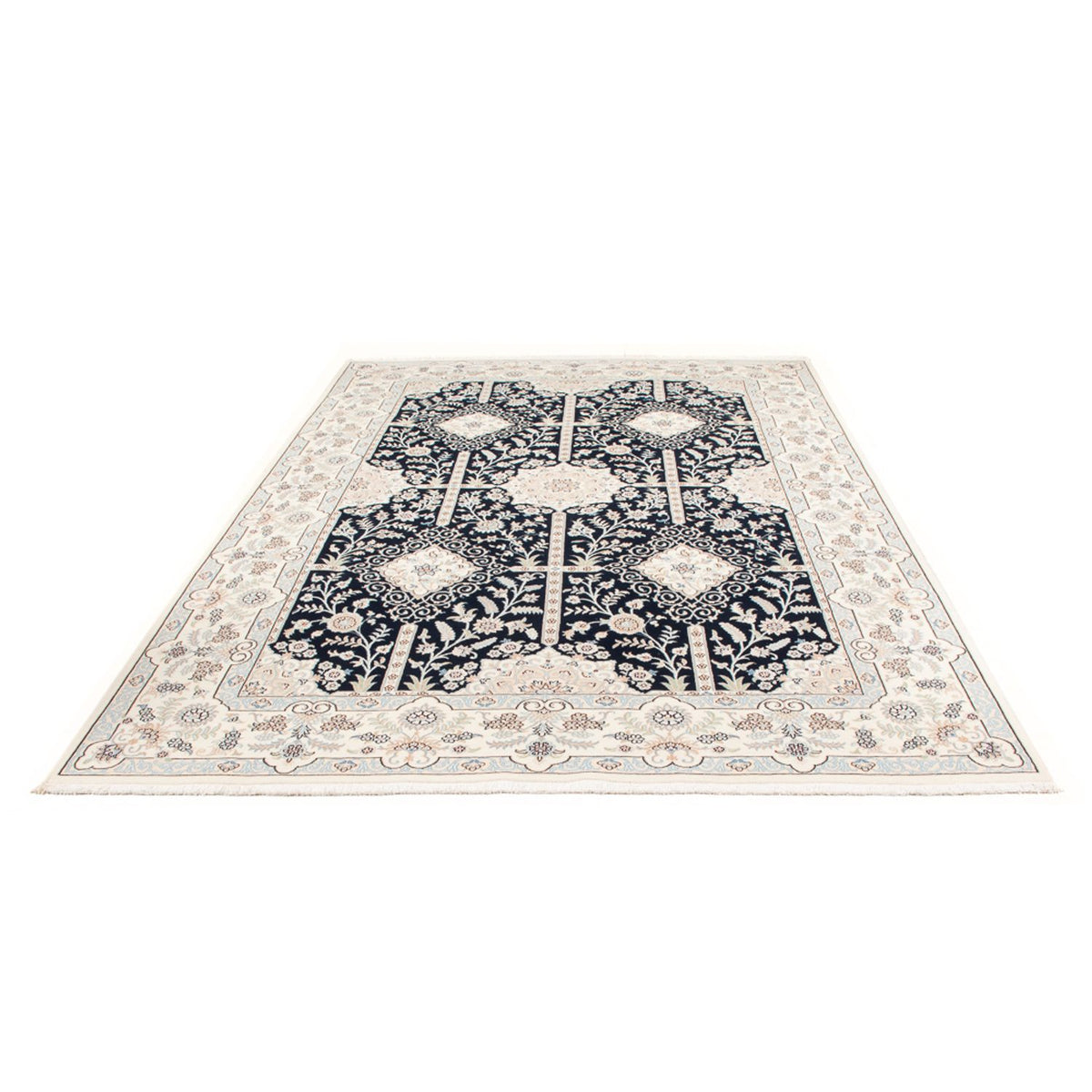 Tapis persan - Nain - Premium - 295 x 200 cm - bleu foncé