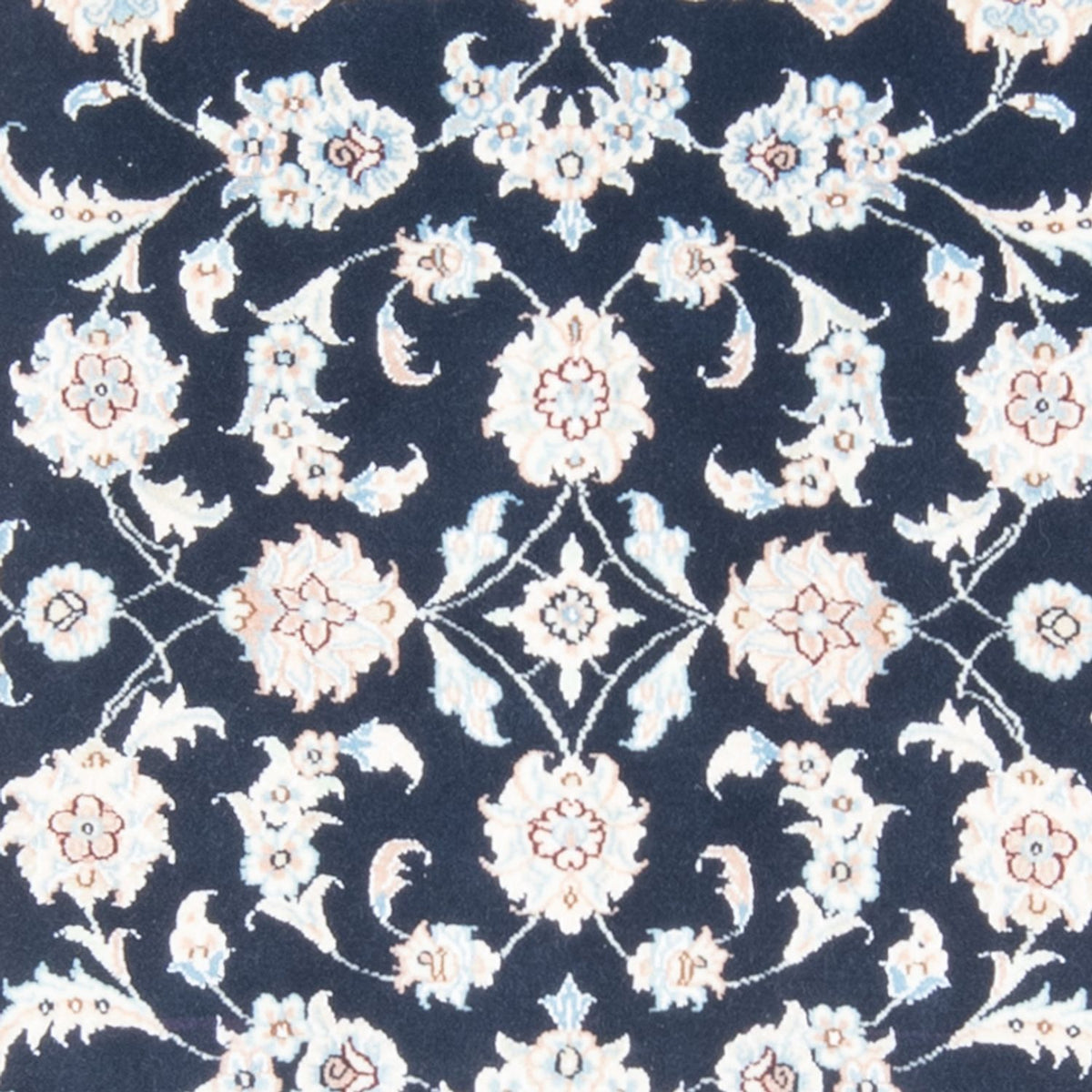 Tapis de couloir Tapis persan - Nain - Royal - 198 x 81 cm - bleu foncé