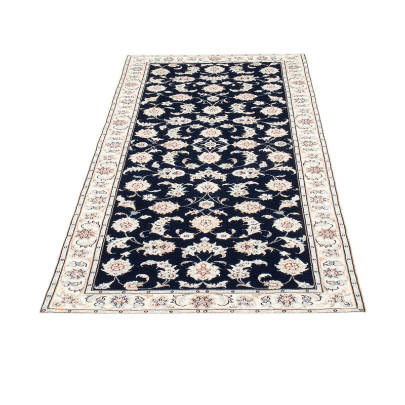 Tapis de couloir Tapis persan - Nain - Royal - 198 x 81 cm - bleu foncé