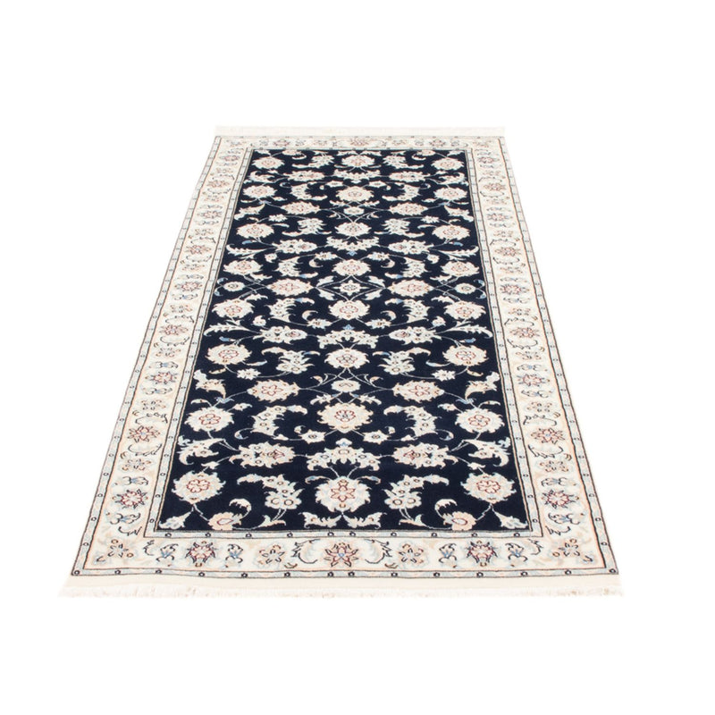 Tapis de couloir Tapis persan - Nain - Royal - 197 x 80 cm - bleu foncé