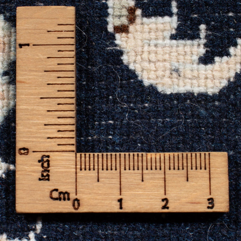 Tapis de couloir Tapis persan - Nain - Royal - 197 x 80 cm - bleu foncé