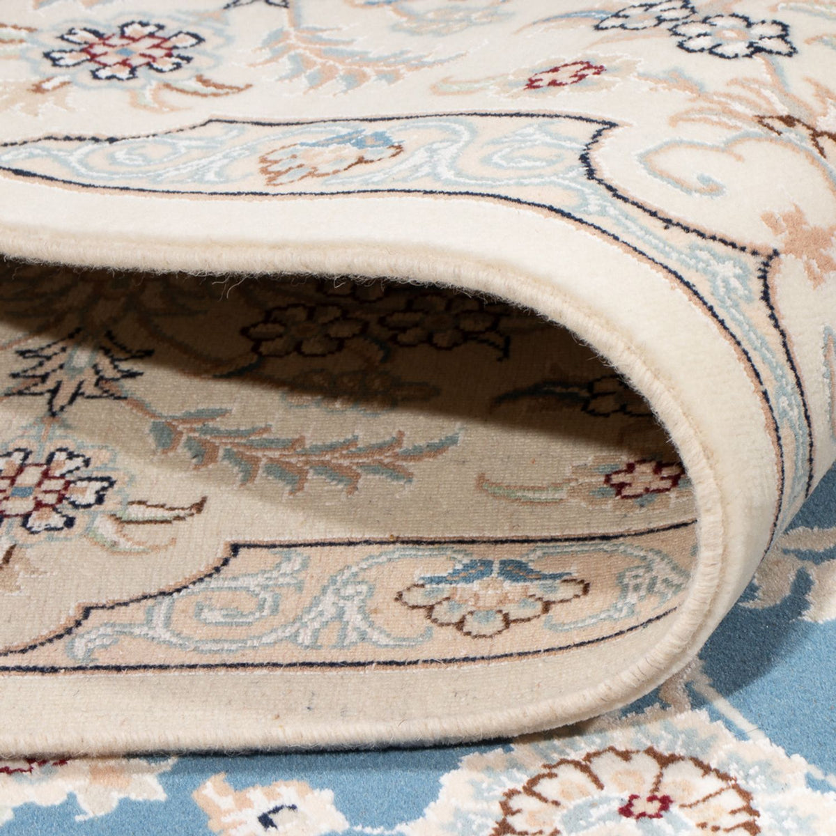 Tapis persan - Nain - Premium - 300 x 198 cm - bleu clair
