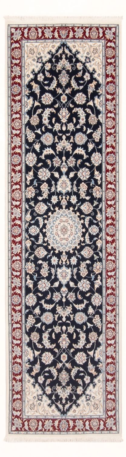 Tapis de couloir Tapis persan - Nain - Premium - 250 x 78 cm - bleu foncé