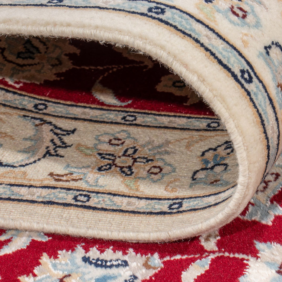 Tapis de couloir Tapis persan - Nain - Premium - 248 x 80 cm - rouge