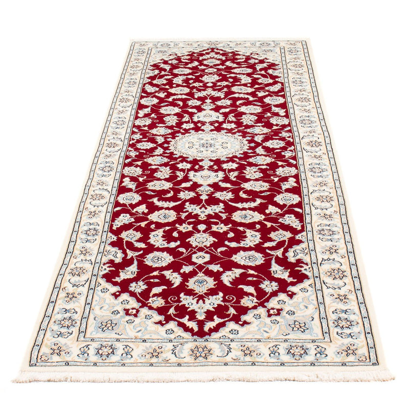 Tapis de couloir Tapis persan - Nain - Premium - 248 x 80 cm - rouge