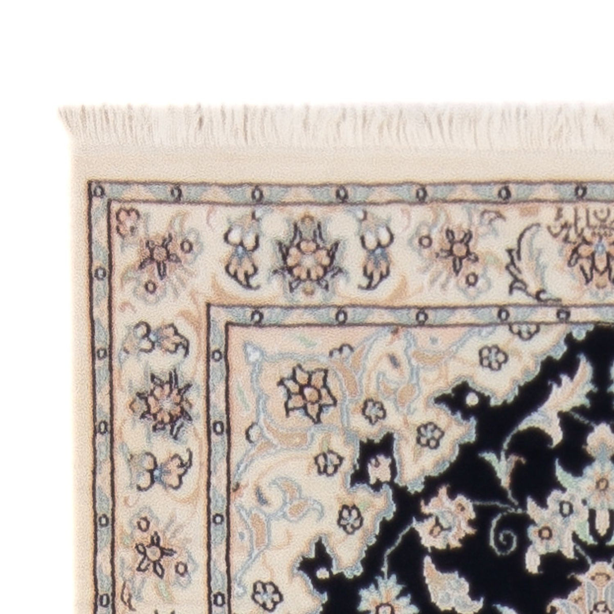 Tapis de couloir Tapis persan - Nain - Premium - 253 x 81 cm - bleu foncé