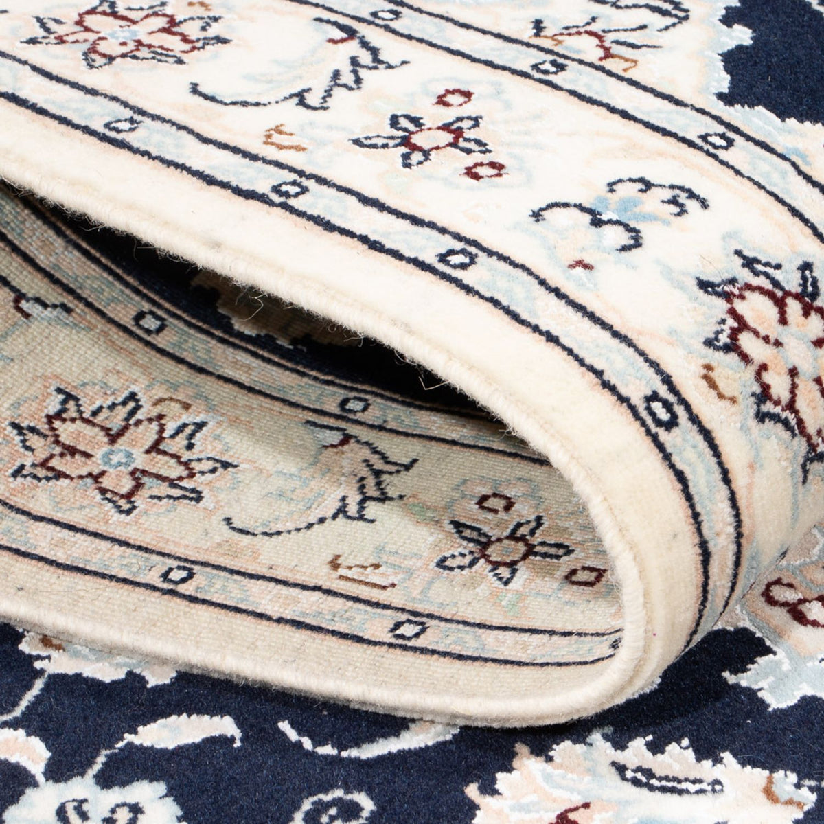 Tapis de couloir Tapis persan - Nain - Premium - 253 x 81 cm - bleu foncé