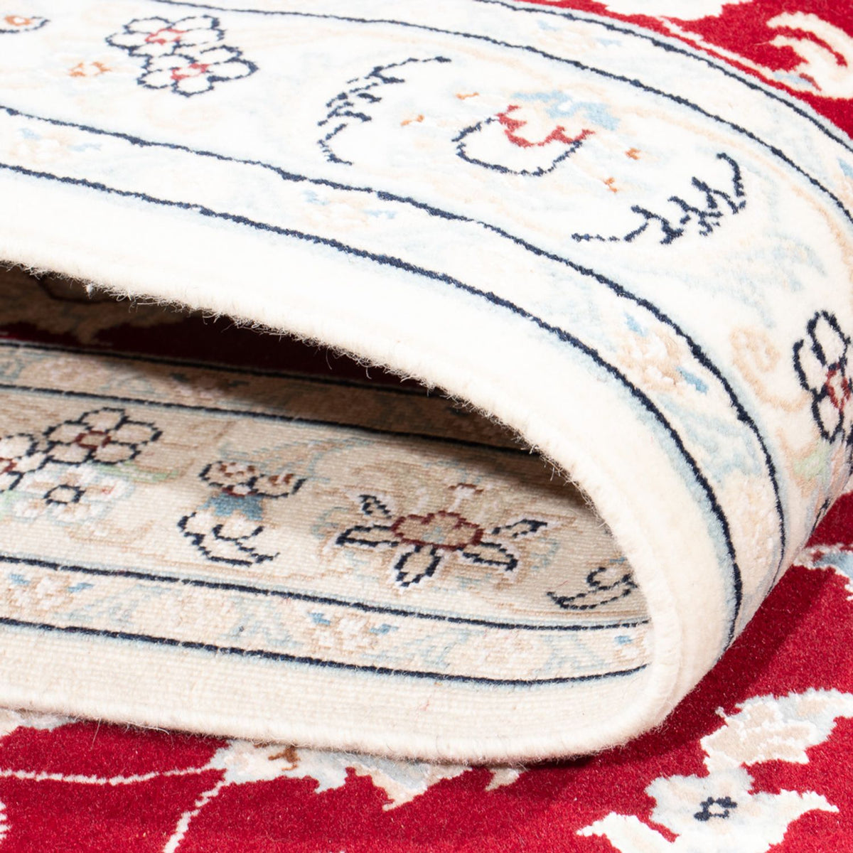 Tapis de couloir Tapis persan - Nain - Premium - 292 x 80 cm - rouge