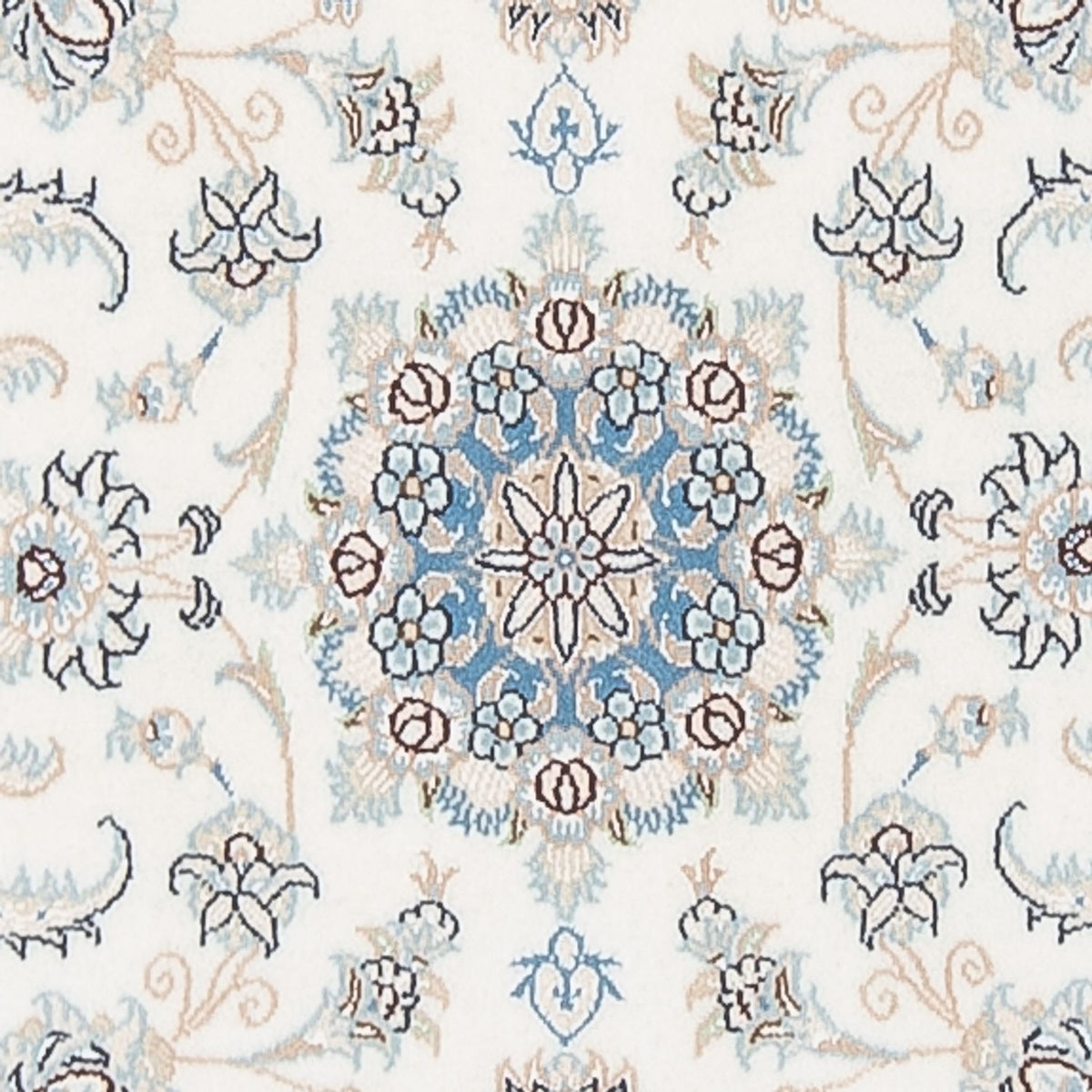 Tapis de couloir Tapis persan - Nain - Premium - 288 x 80 cm - crème