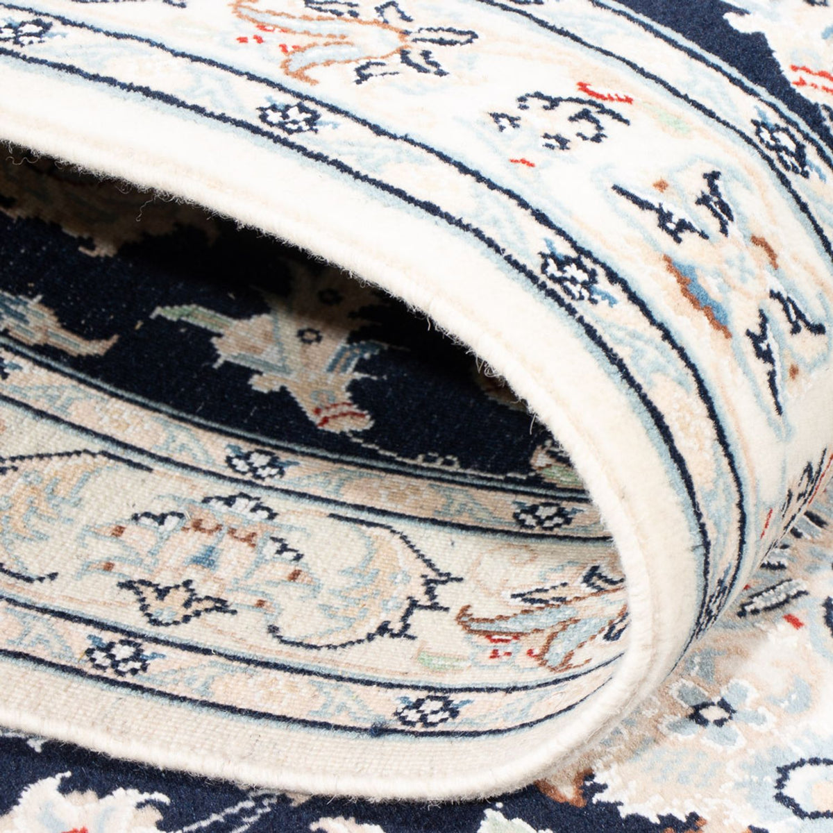Tapis de couloir Tapis persan - Nain - Premium - 306 x 81 cm - bleu foncé