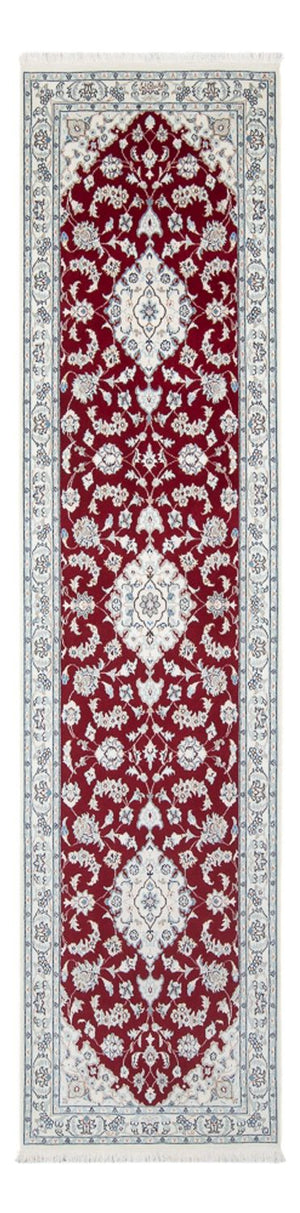 Tapis de couloir Tapis persan - Nain - Premium - 290 x 80 cm - rouge