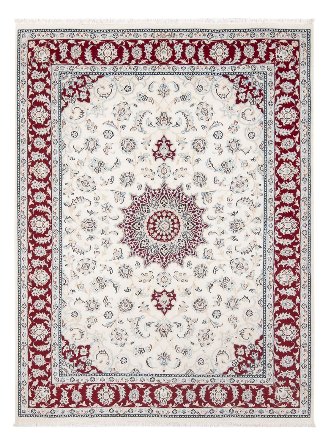 Tapis persan - Nain - Premium - 193 x 150 cm - crème