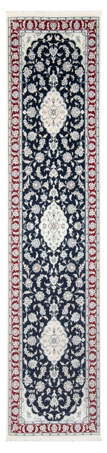 Tapis de couloir Tapis persan - Nain - Premium - 347 x 87 cm - bleu foncé