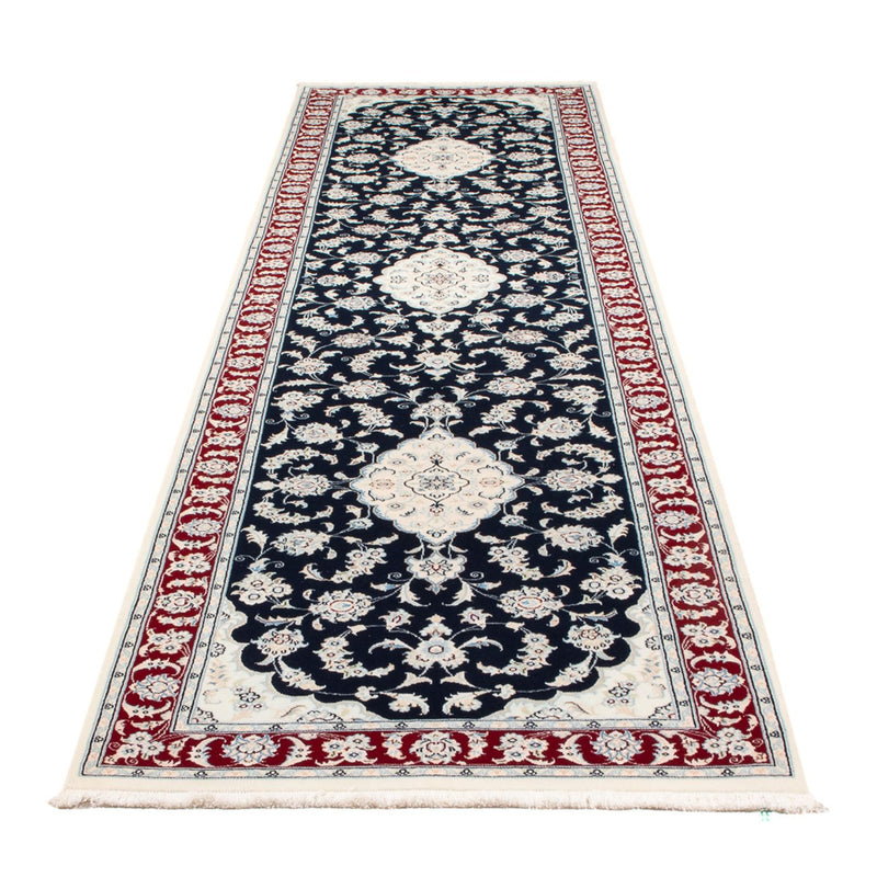 Tapis de couloir Tapis persan - Nain - Premium - 347 x 87 cm - bleu foncé