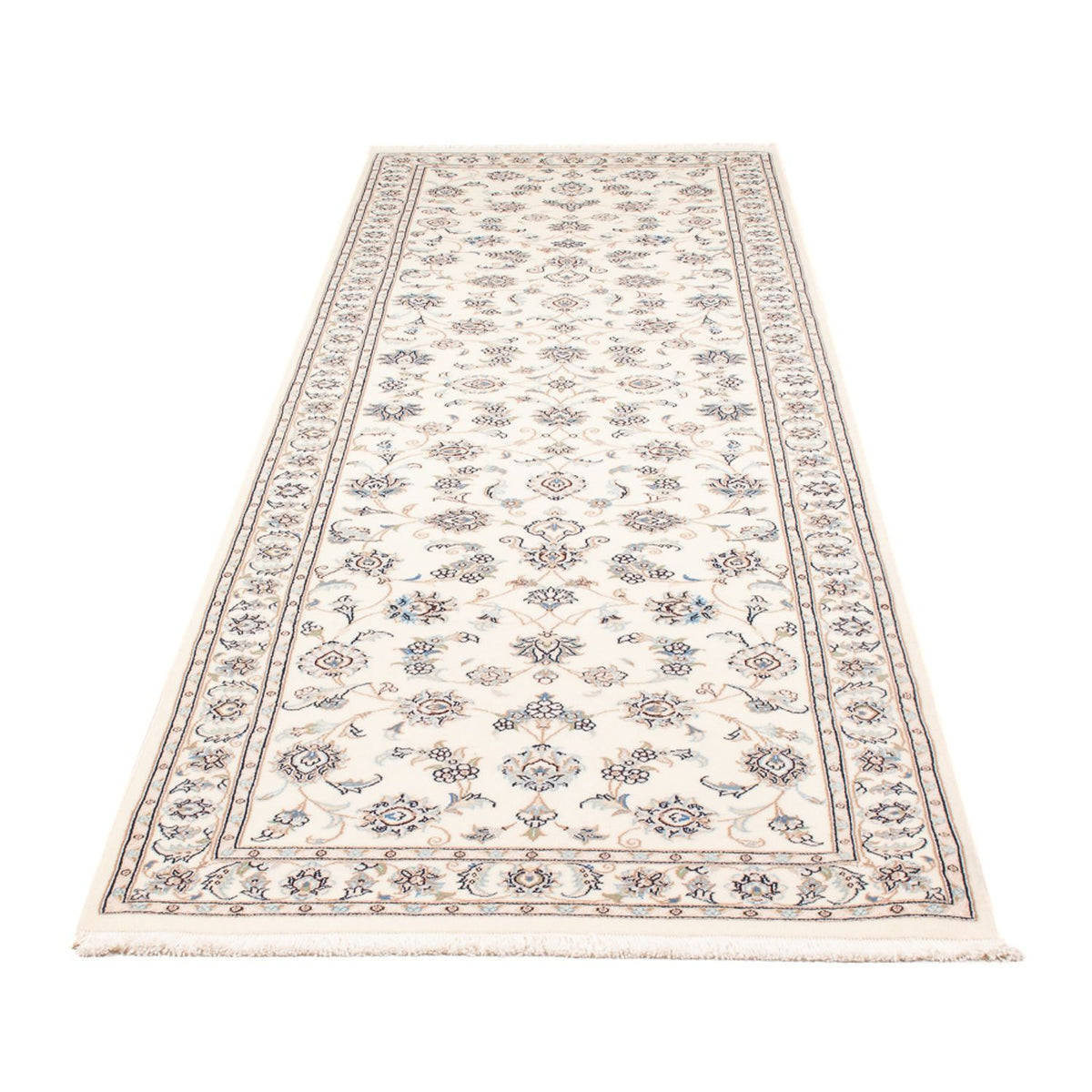 Tapis de couloir Tapis persan - Nain - Premium - 296 x 88 cm - crème