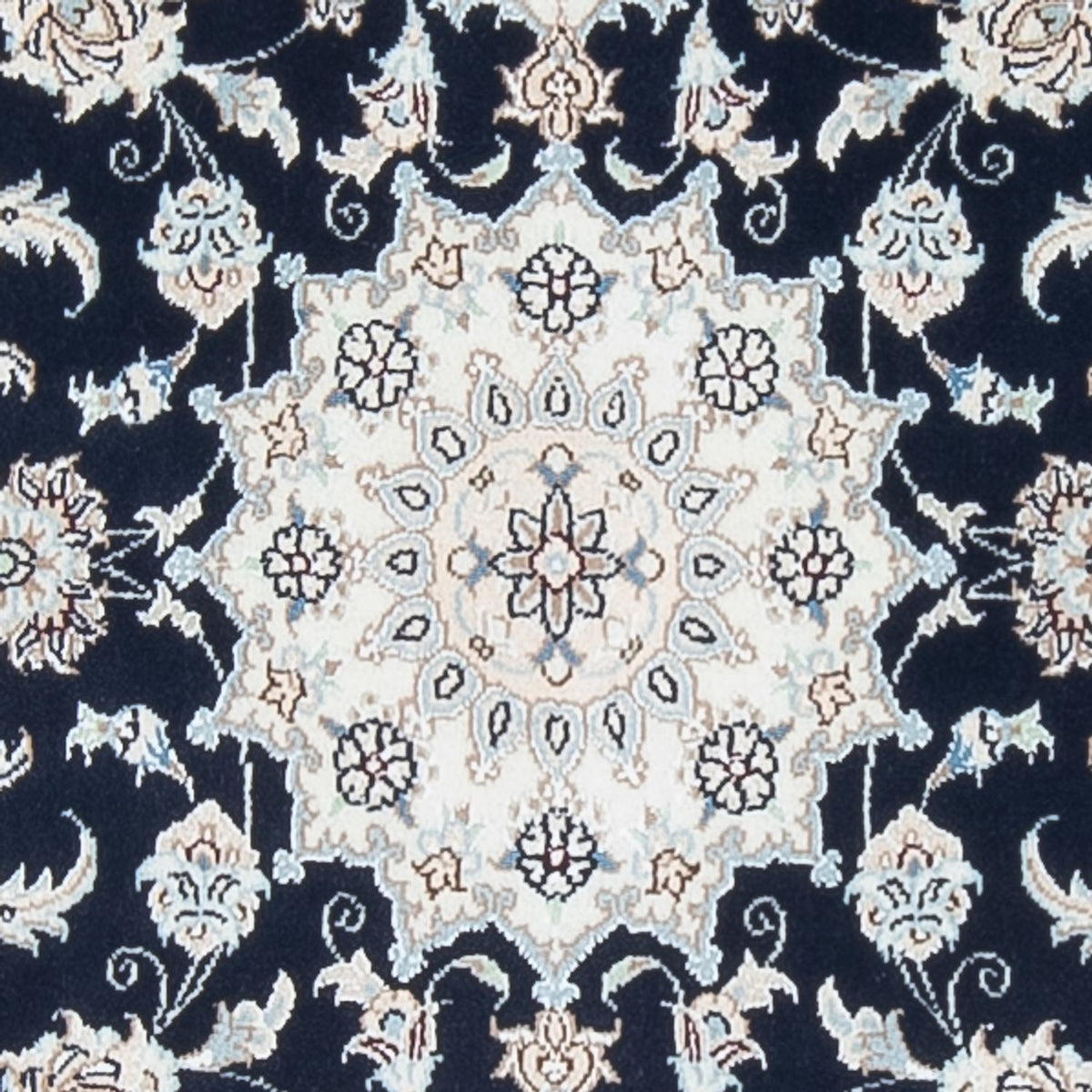 Tapis de couloir Tapis persan - Nain - Premium - 300 x 88 cm - bleu foncé