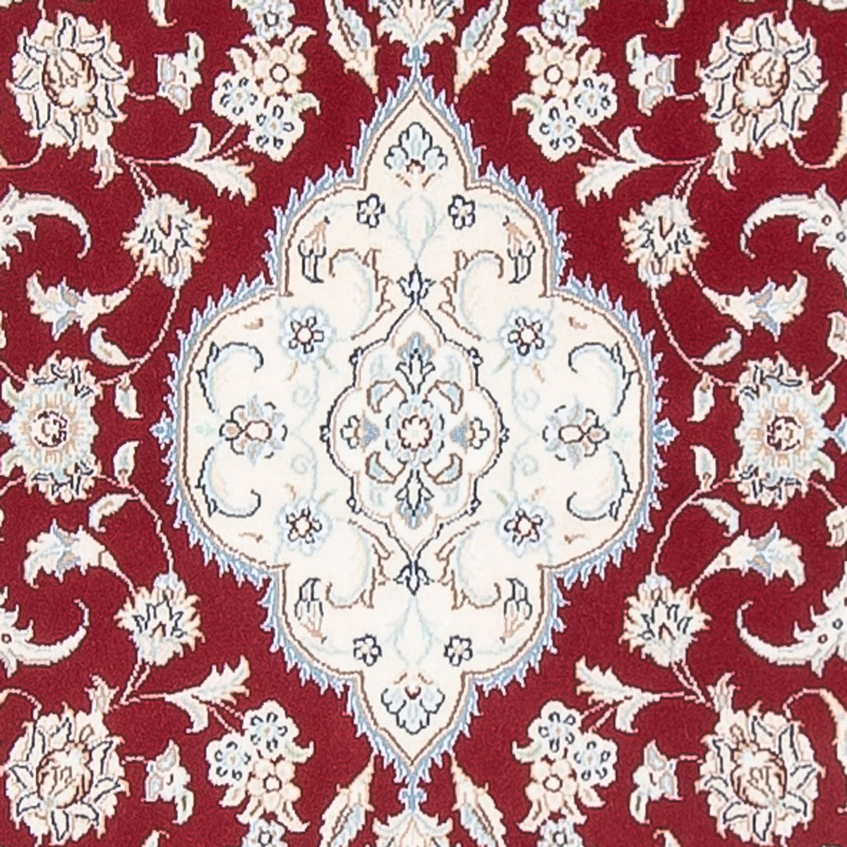 Tapis de couloir Tapis persan - Nain - Premium - 393 x 90 cm - rouge