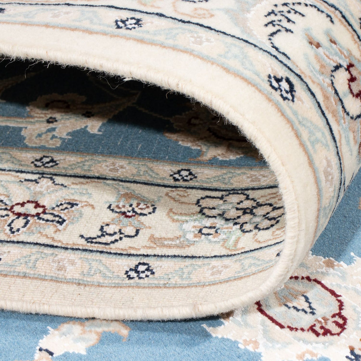 Tapis de couloir Tapis persan - Nain - Premium - 307 x 80 cm - bleu