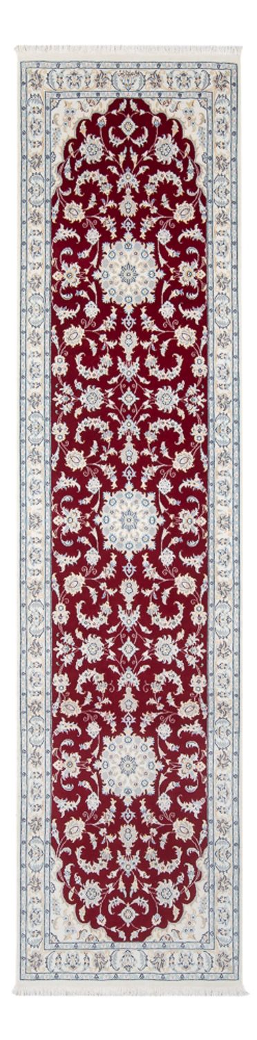 Tapis de couloir Tapis persan - Nain - Premium - 304 x 82 cm - rouge