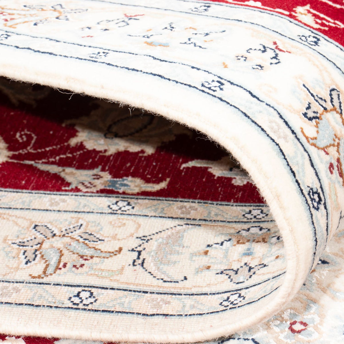 Tapis de couloir Tapis persan - Nain - Premium - 297 x 80 cm - rouge