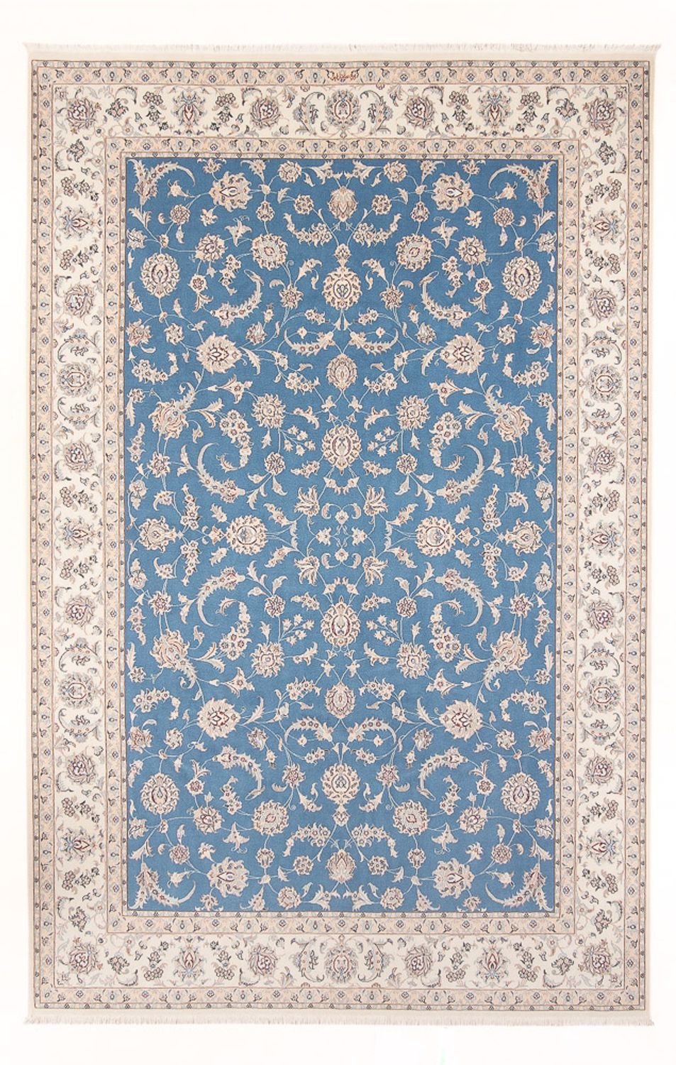 Tapis persan - Nain - Premium - 297 x 196 cm - bleu clair