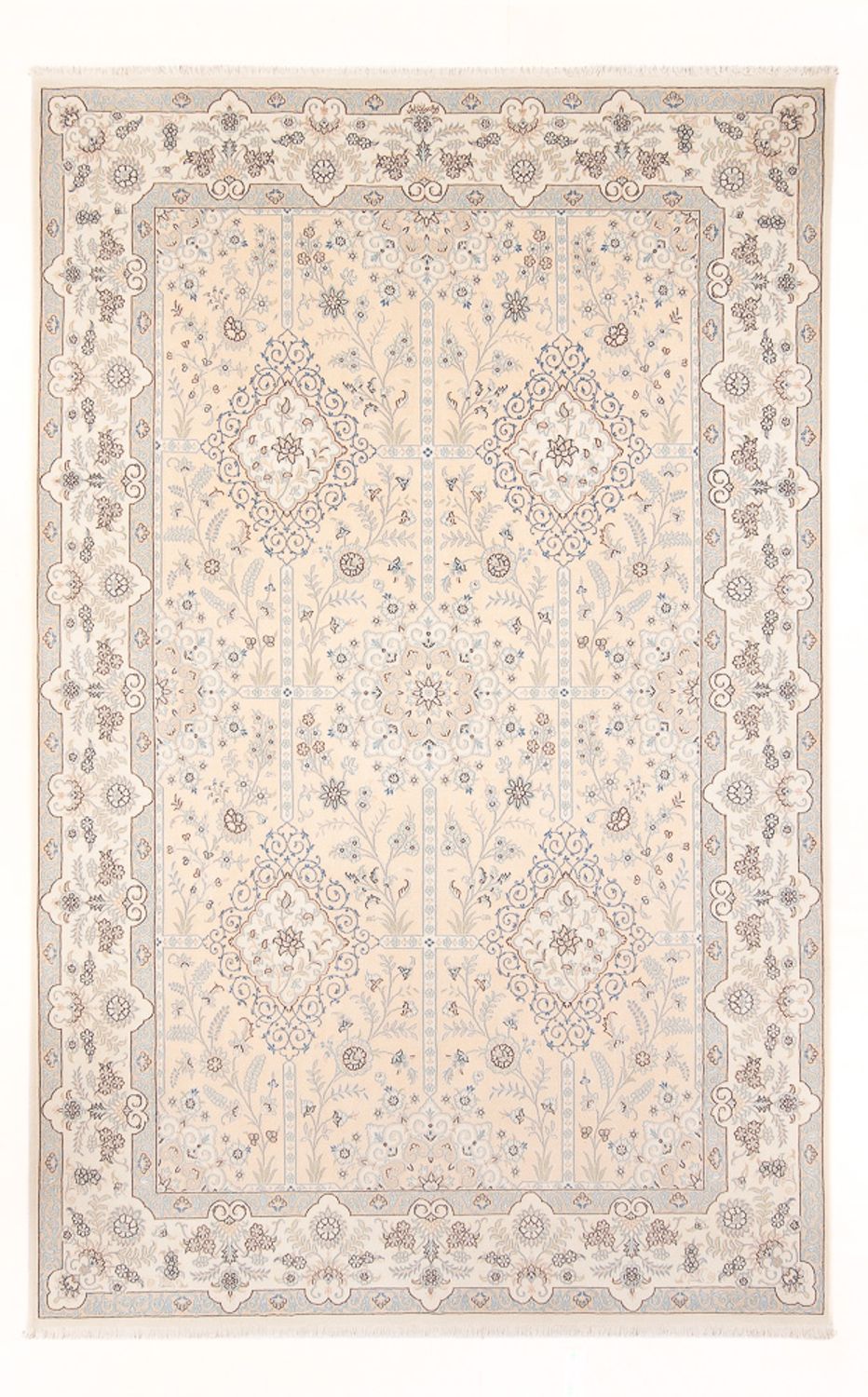 Tapis persan - Nain - Premium - 297 x 198 cm - crème