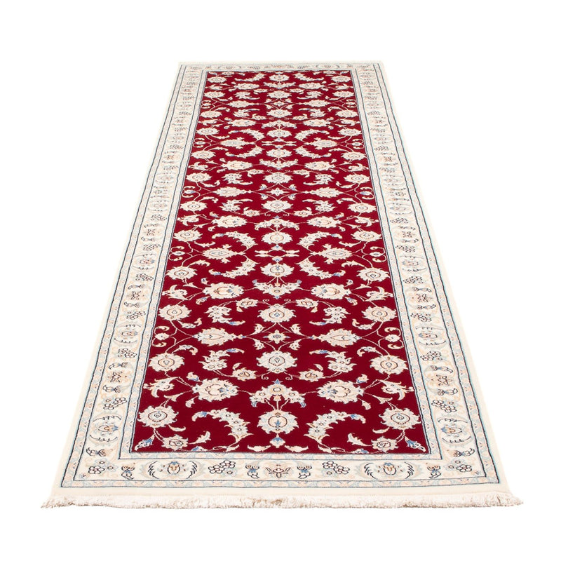 Tapis de couloir Tapis persan - Nain - Premium - 297 x 82 cm - rouge