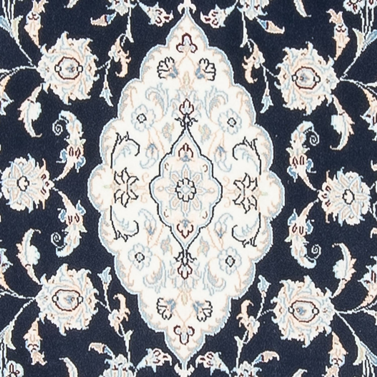 Tapis de couloir Tapis persan - Nain - Premium - 346 x 88 cm - bleu foncé