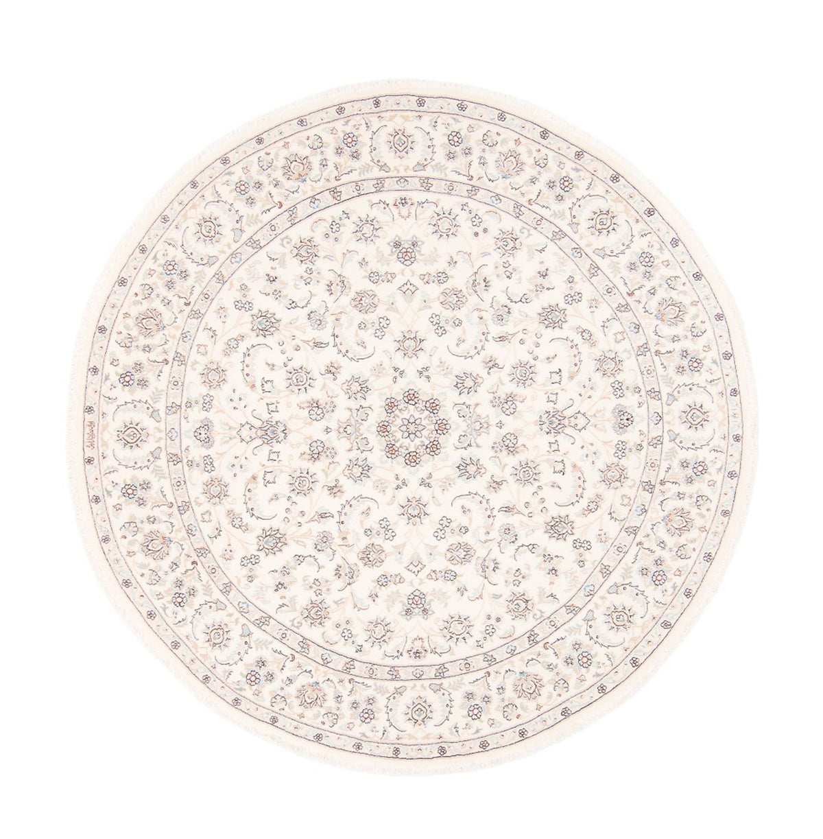 Tapis persan - Nain ronde  - 200 x 200 cm - crème