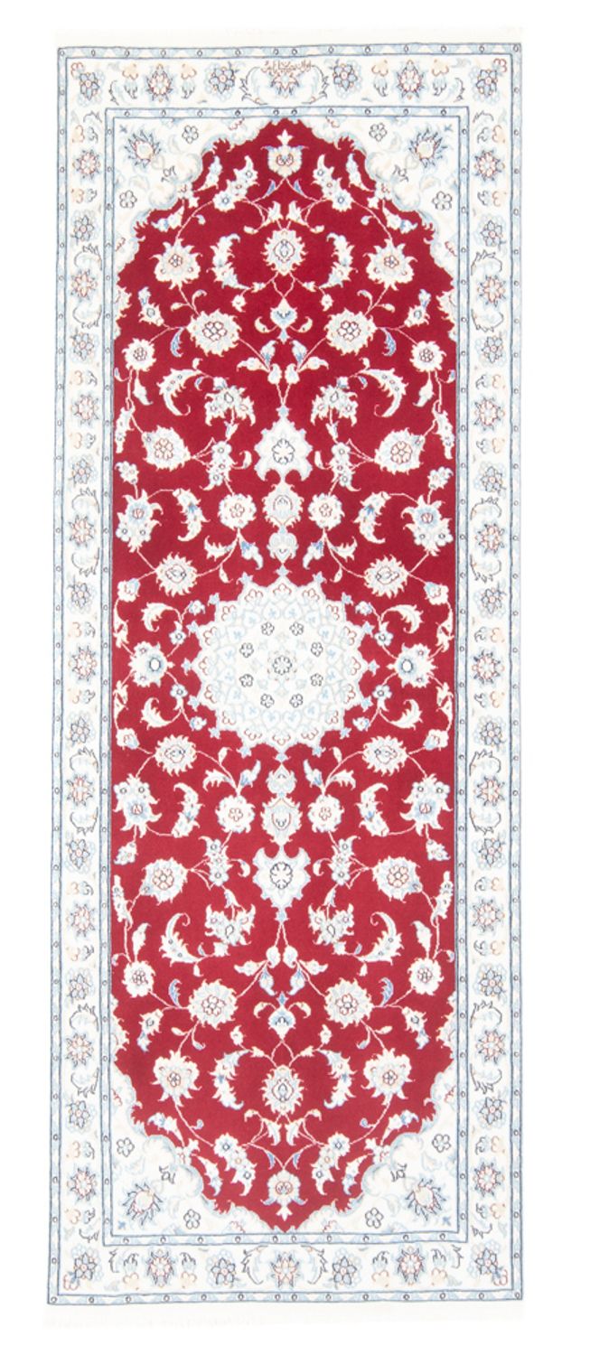 Tapis de couloir Tapis persan - Nain - Royal - 196 x 79 cm - rouge