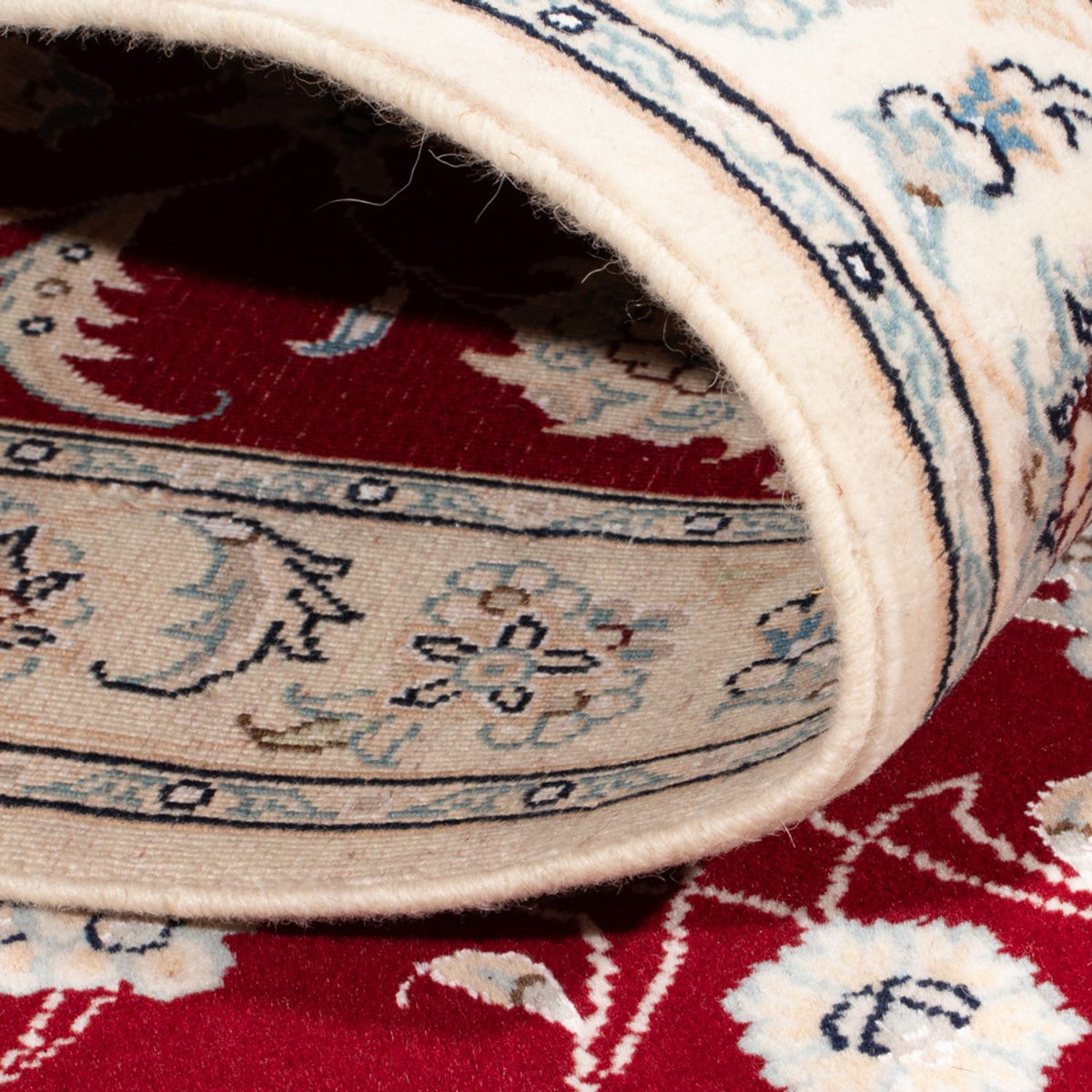 Tapis de couloir Tapis persan - Nain - Royal - 196 x 79 cm - rouge