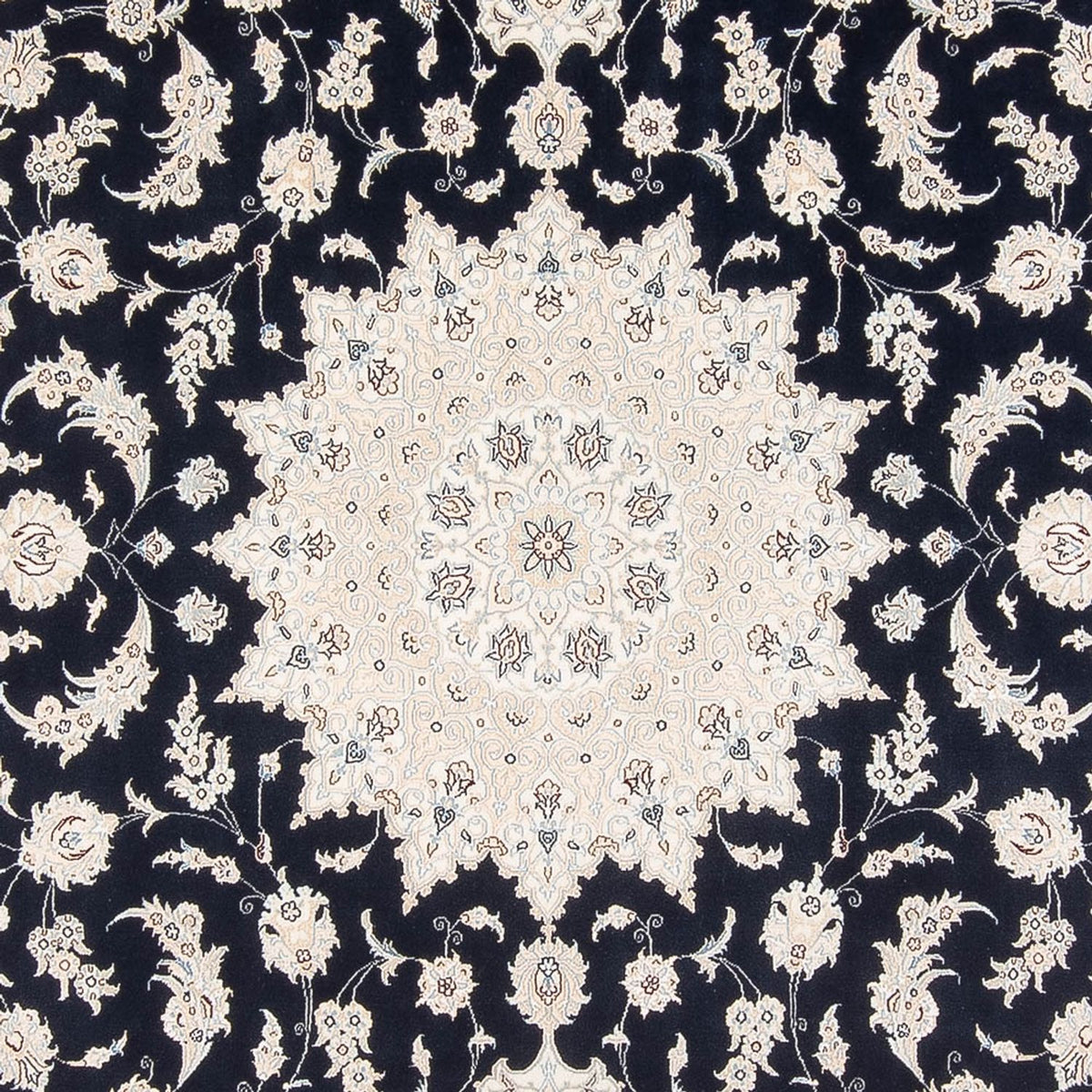 Tapis persan - Nain - Premium - 346 x 244 cm - bleu foncé