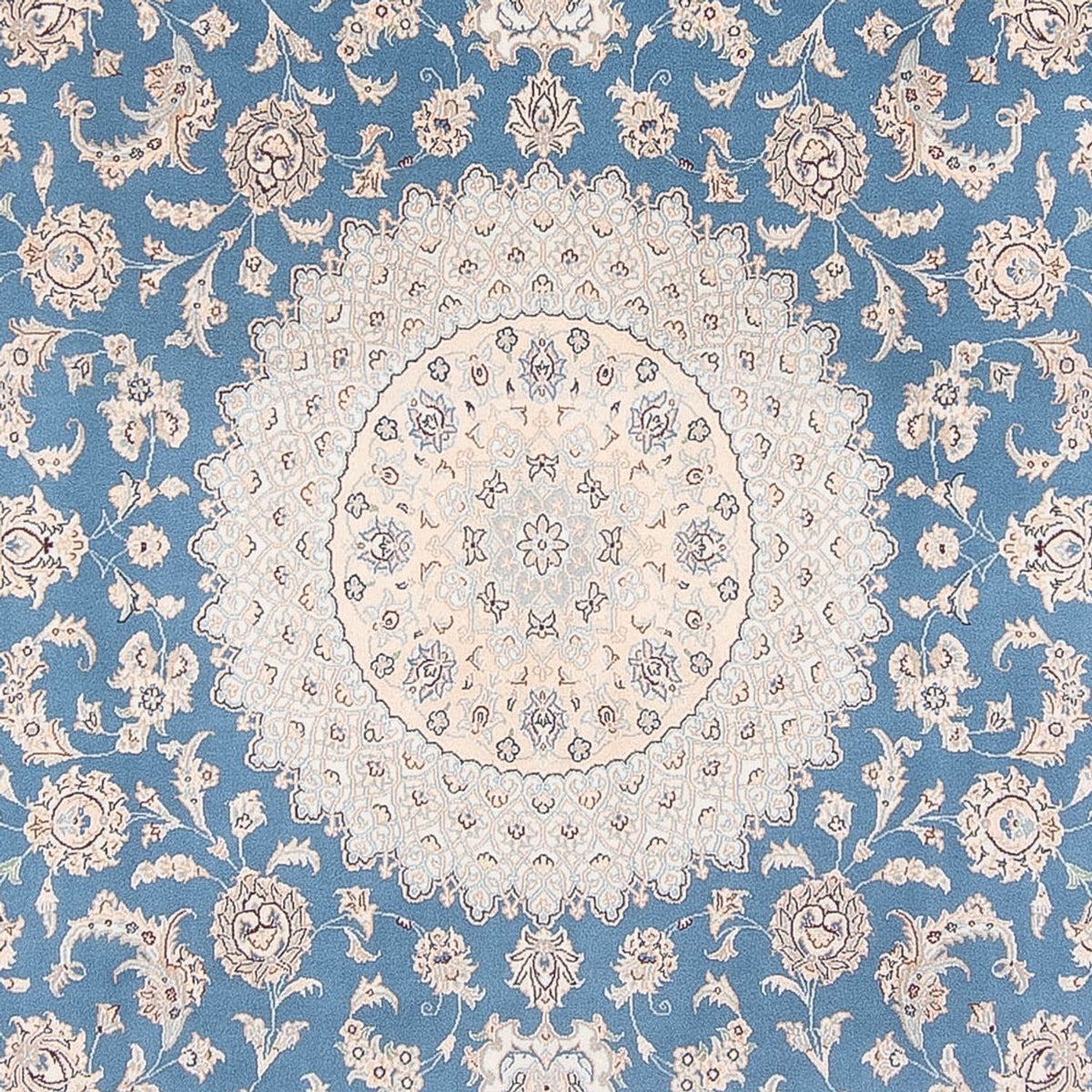 Tapis persan - Nain - Premium - 303 x 247 cm - bleu clair
